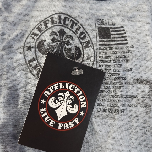 Affliction Men's Eagle Graphic Tank Top - Size: S / M / L - Gray / Black - NWT - Picture 6 of 6